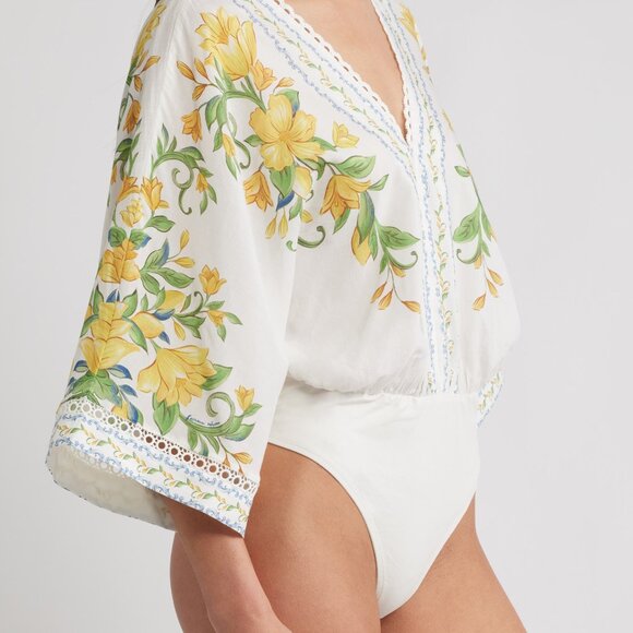 Farm Rio Sicily Dolman Sleeve Bodysuit, NWT, Medium - Picture 14 of 15